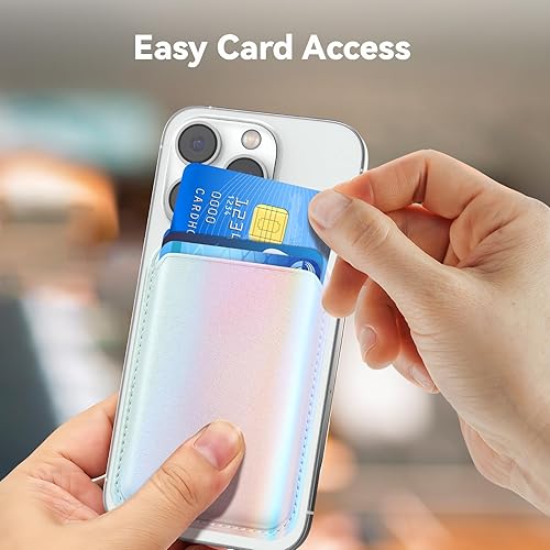 Miniatura 7 de Amzone Cartera magnética más fuerte Magsafe para teléfono celular para iPhone 15 Series, cartera de cuero RFID para teléfono compatible con la serie