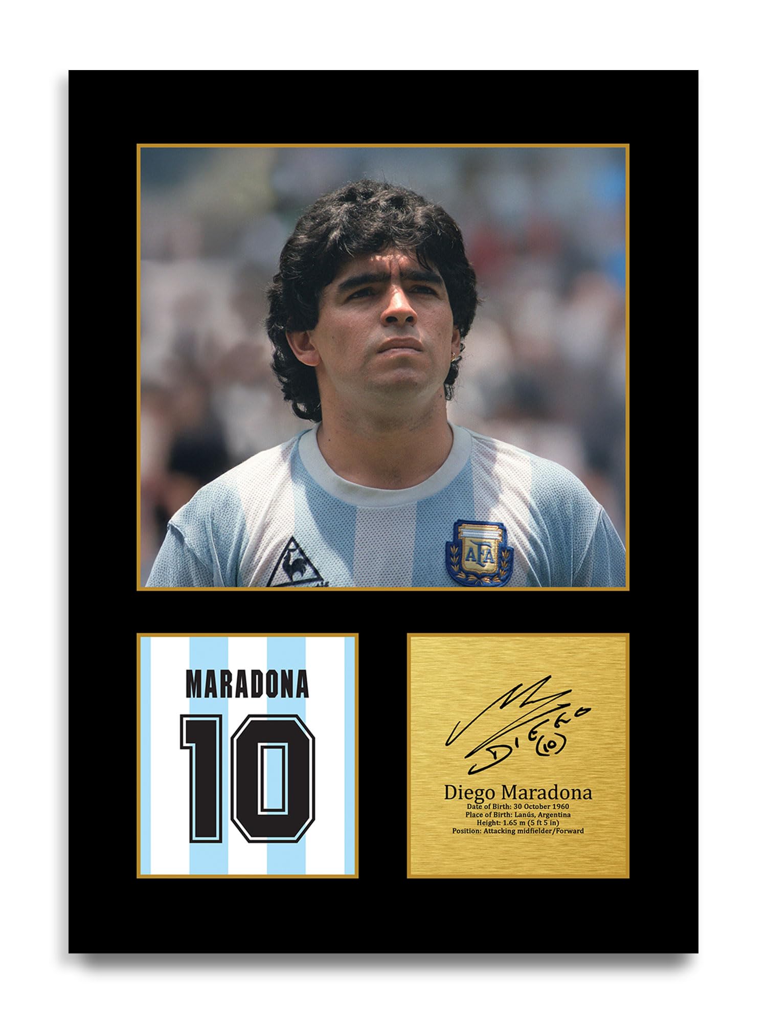HWC Trading Diego Maradona Argentina Gifts Printed Signed Autograph Picture for Football Fans and Supporters (ID-004950) - A4 Print Only