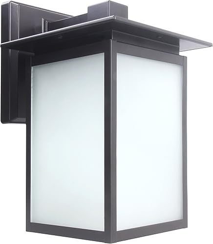 LIT-PaTH Farol de pared LED para exteriores, aplique de pared como accesorio de iluminación de porche, 12.5 W (equivalente a 125 W), 1250 lúmenes,
