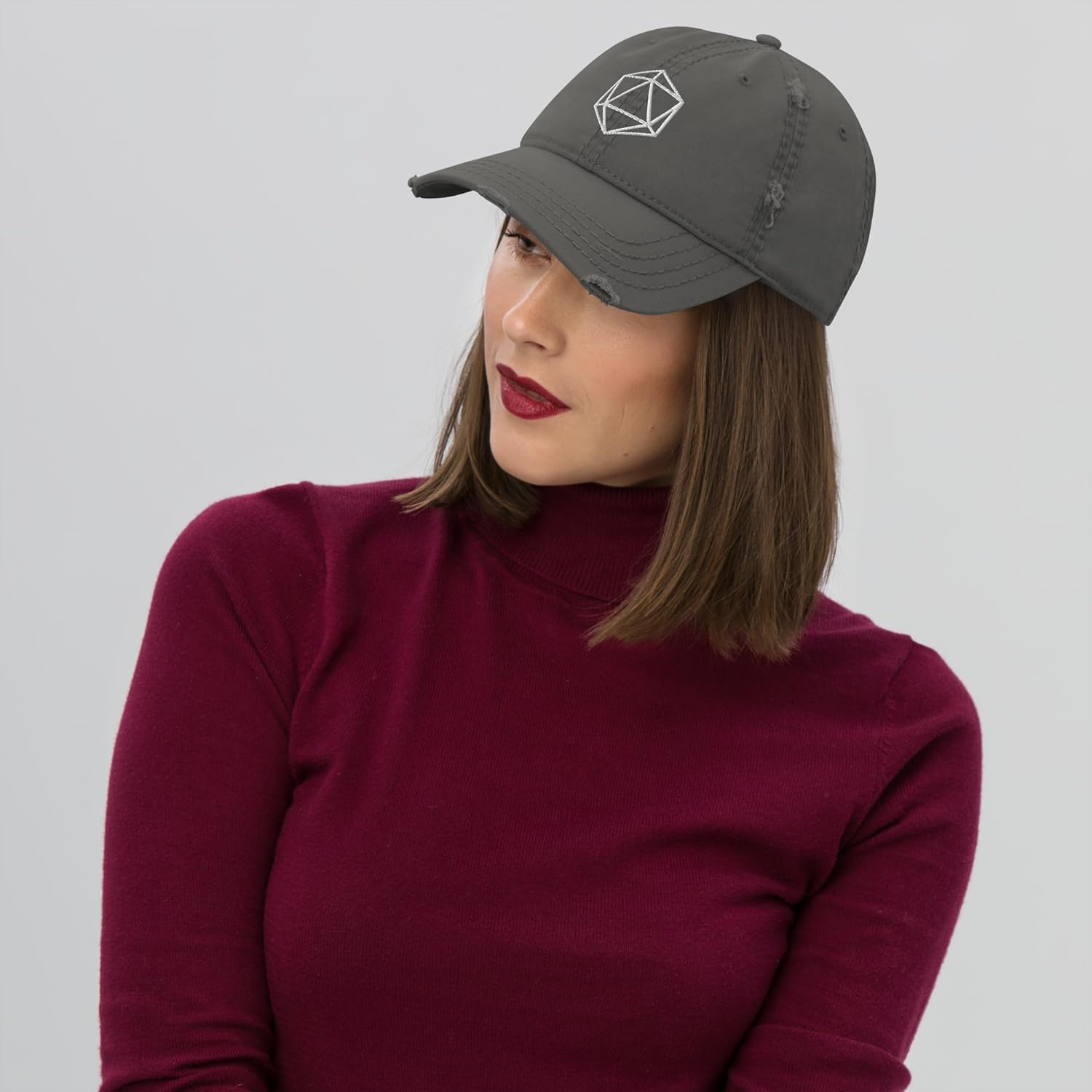 D20 20 Sided Dice Silhouette Distressed Dad Hat Gamer Hat Video Games Cool Hat Engineer Board Games