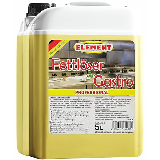 Limpiador de parrilla, horno, freidora, desengrasante, para gastronomía, cocina, 5 L