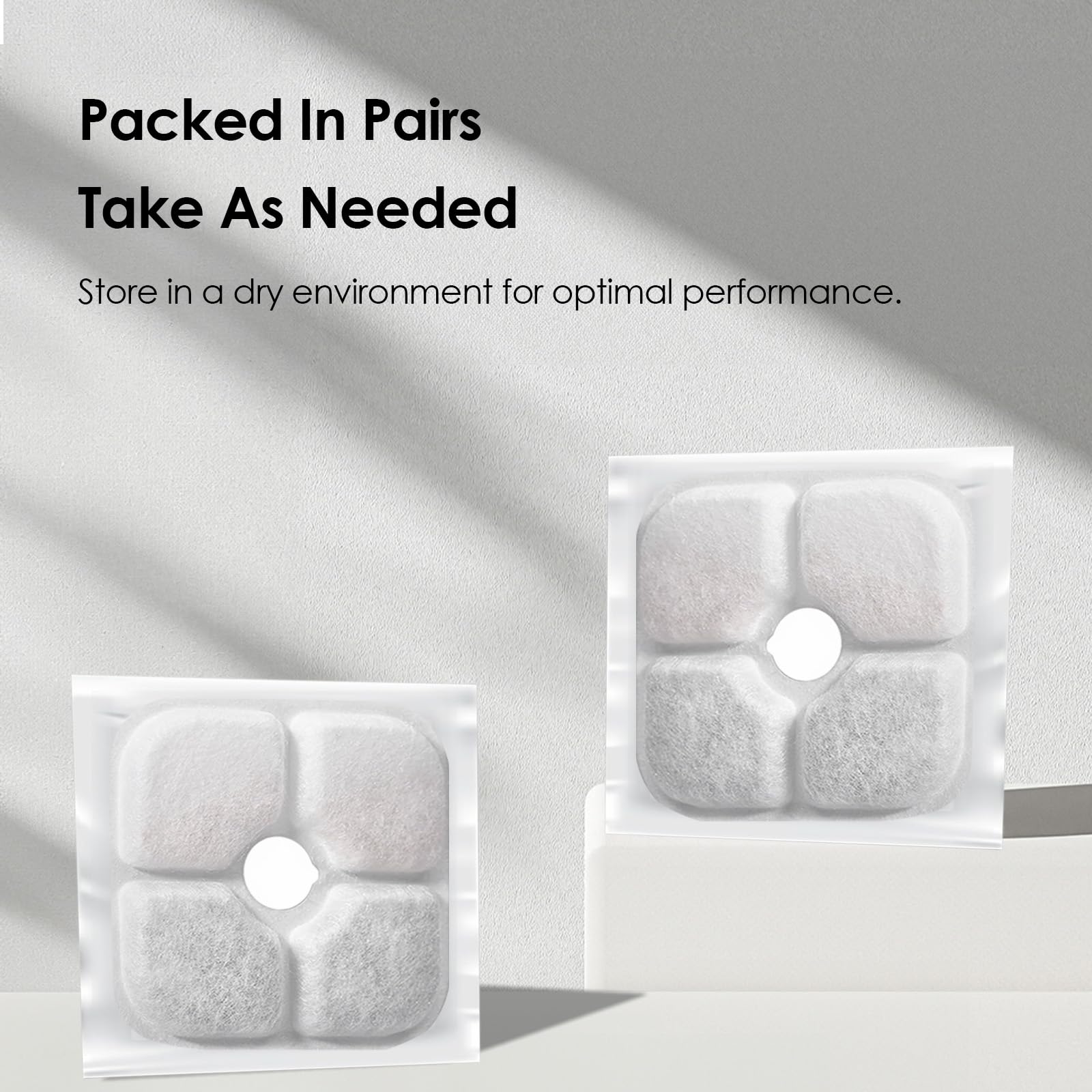 10-Pack Cat Water Fountain Filters - Triple Action Replacement For Catit Pixi Fountain