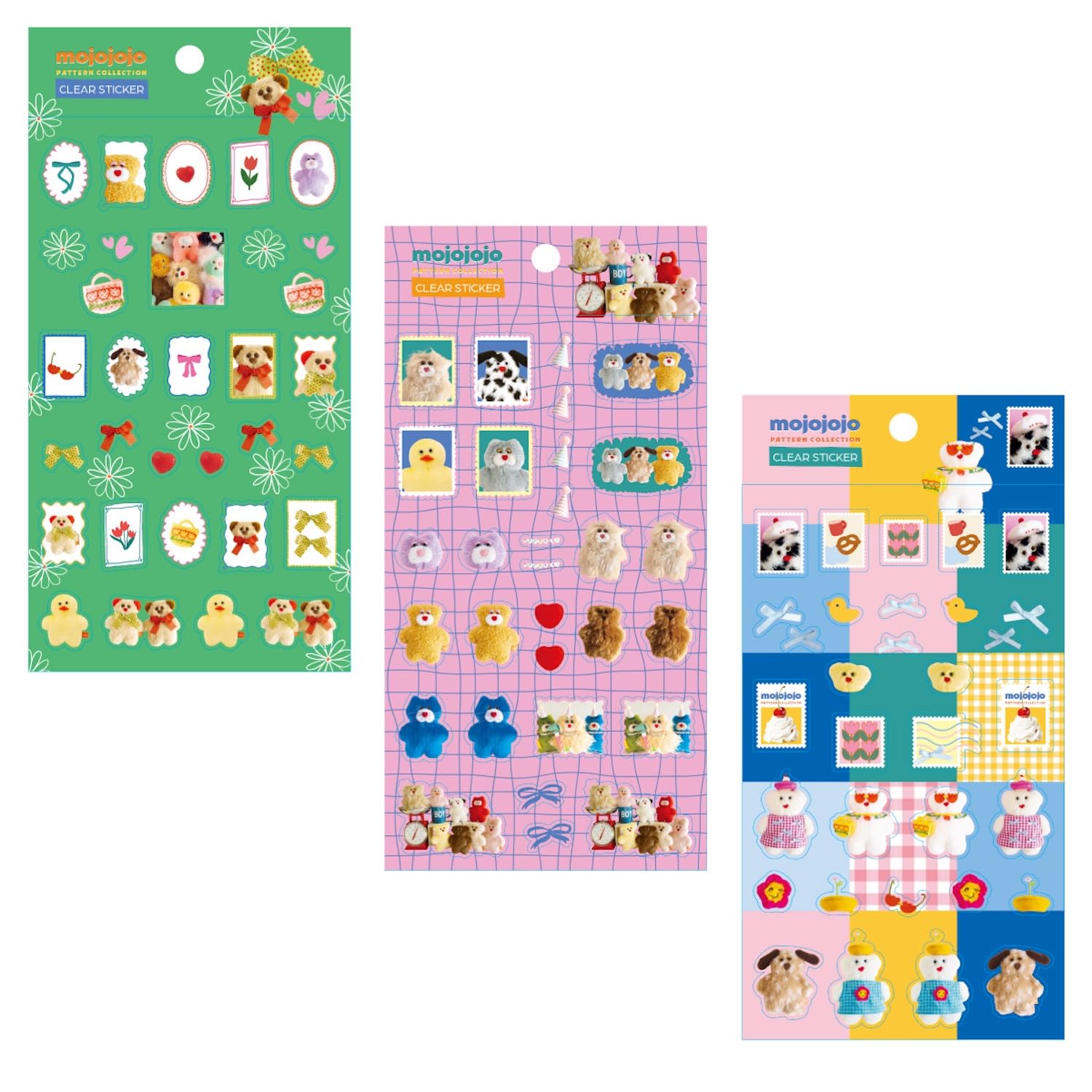 Amazon | mojojojo Pattern Collection クリアシール 3シートセット