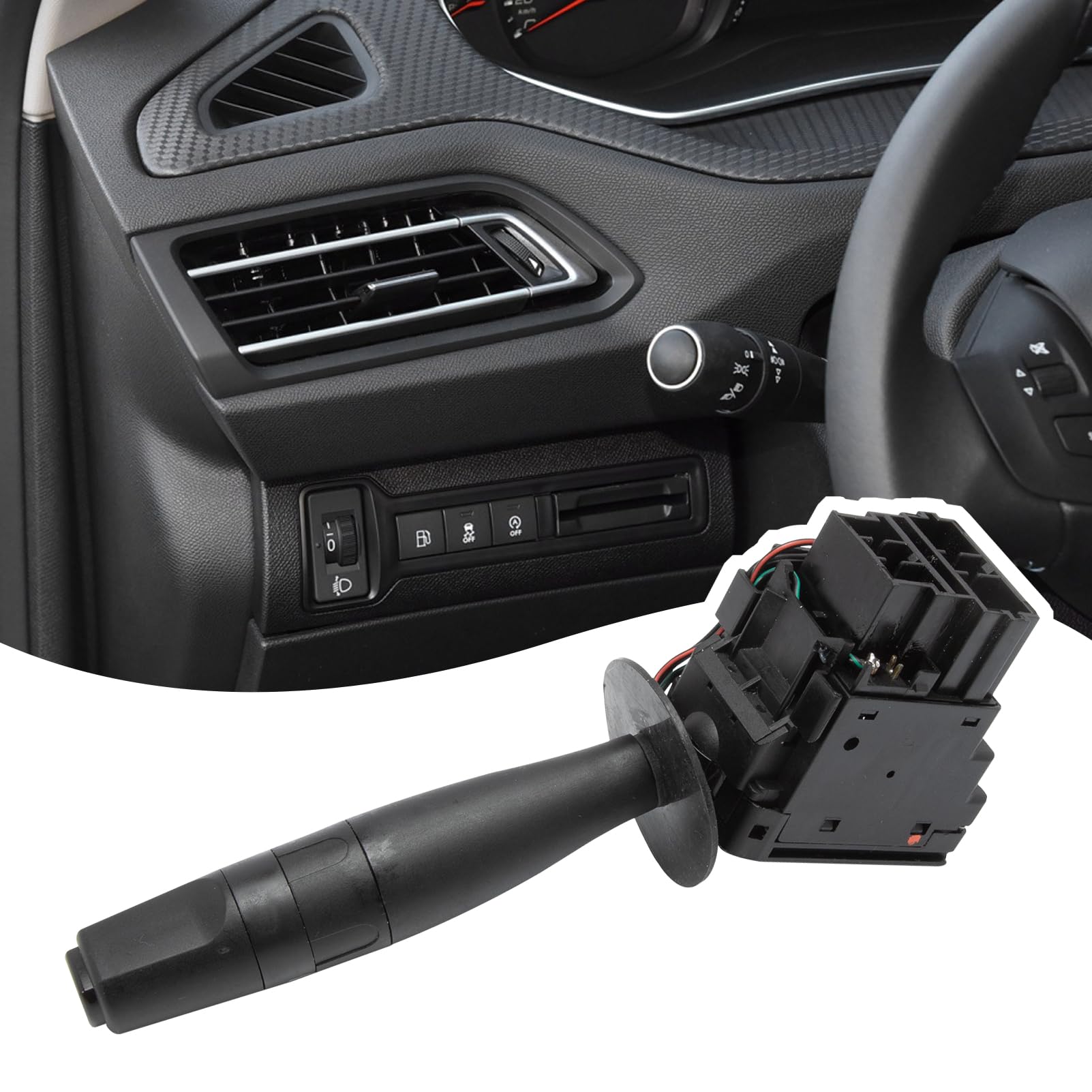 Interruttore a colonna sterzo 9623641569, Compatibile con Berlingo, Jumpy, Saxo, 106, 206, 306, Expert, Partner, Scudo, Scudo Box, Nero, Switch a leva, Manuale