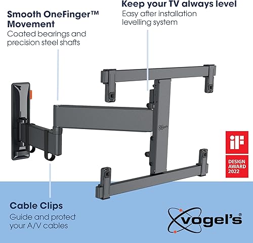 Miniatura 3 de Vogel's TVM 3465 Soporte de pared OLED de movimiento completo para televisores de 32 a 65 pulgadas, máx. 55 libras (55.1lbs), gira hasta 180,
