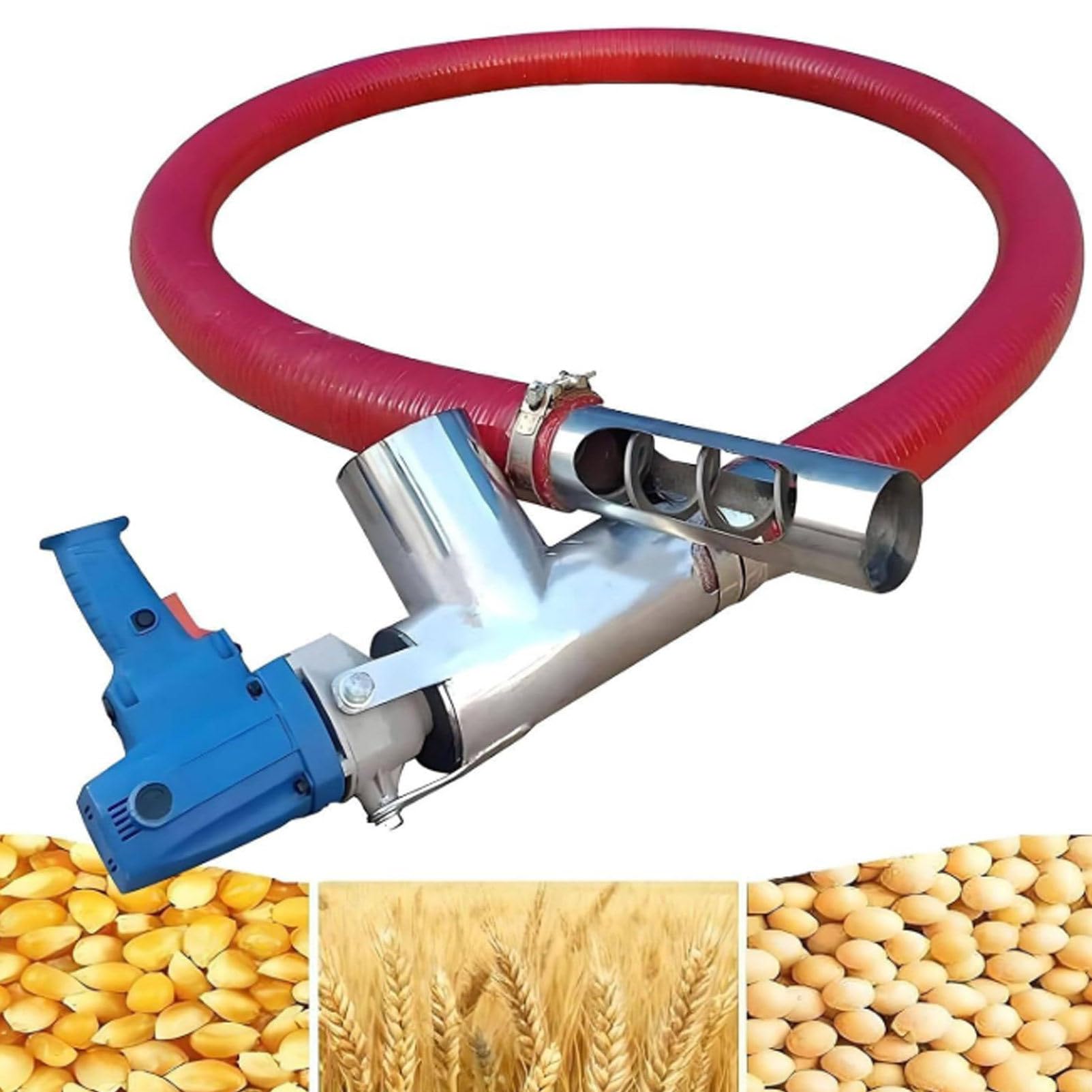 Oiyekntd Grain Pumping Machine Portable Suction Auger Screw Conveyor Small Suitable for Various Particles of Cement, Grain, Fertilizer, Gravel, Fine Powder 3M