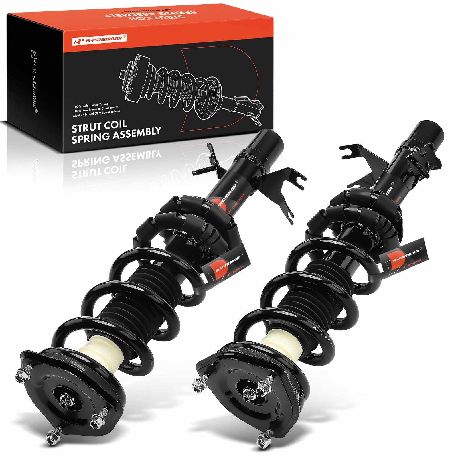 a-premium front pair (2) complete strut and coil spring assembly compatible with infiniti qx70 2014 2015 2016 2017, awd, driver and passenger side