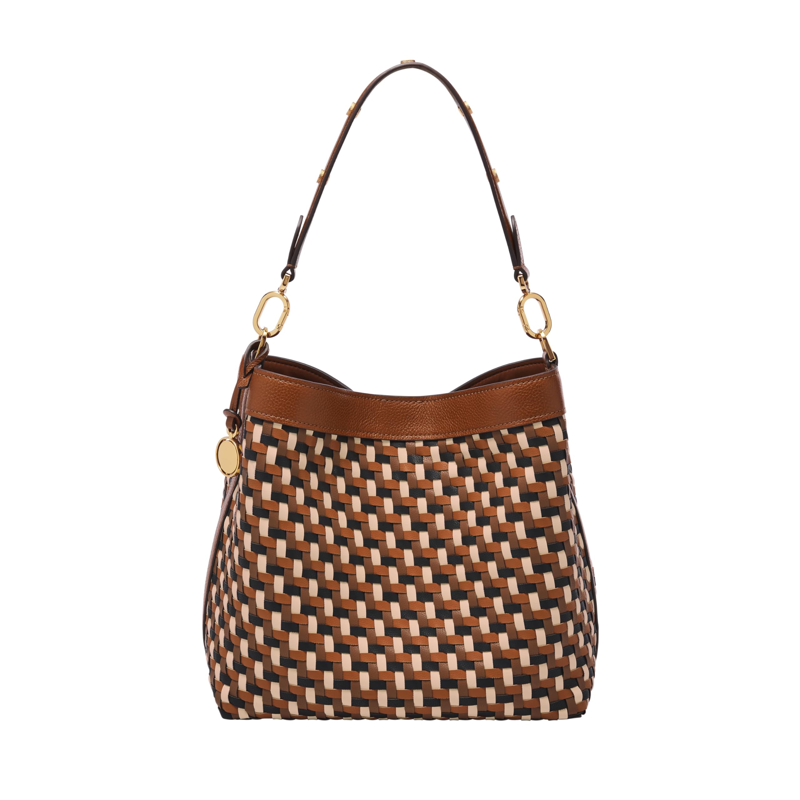 Fossil Jessie Bucket Shoulder Bag, Neutral Woven