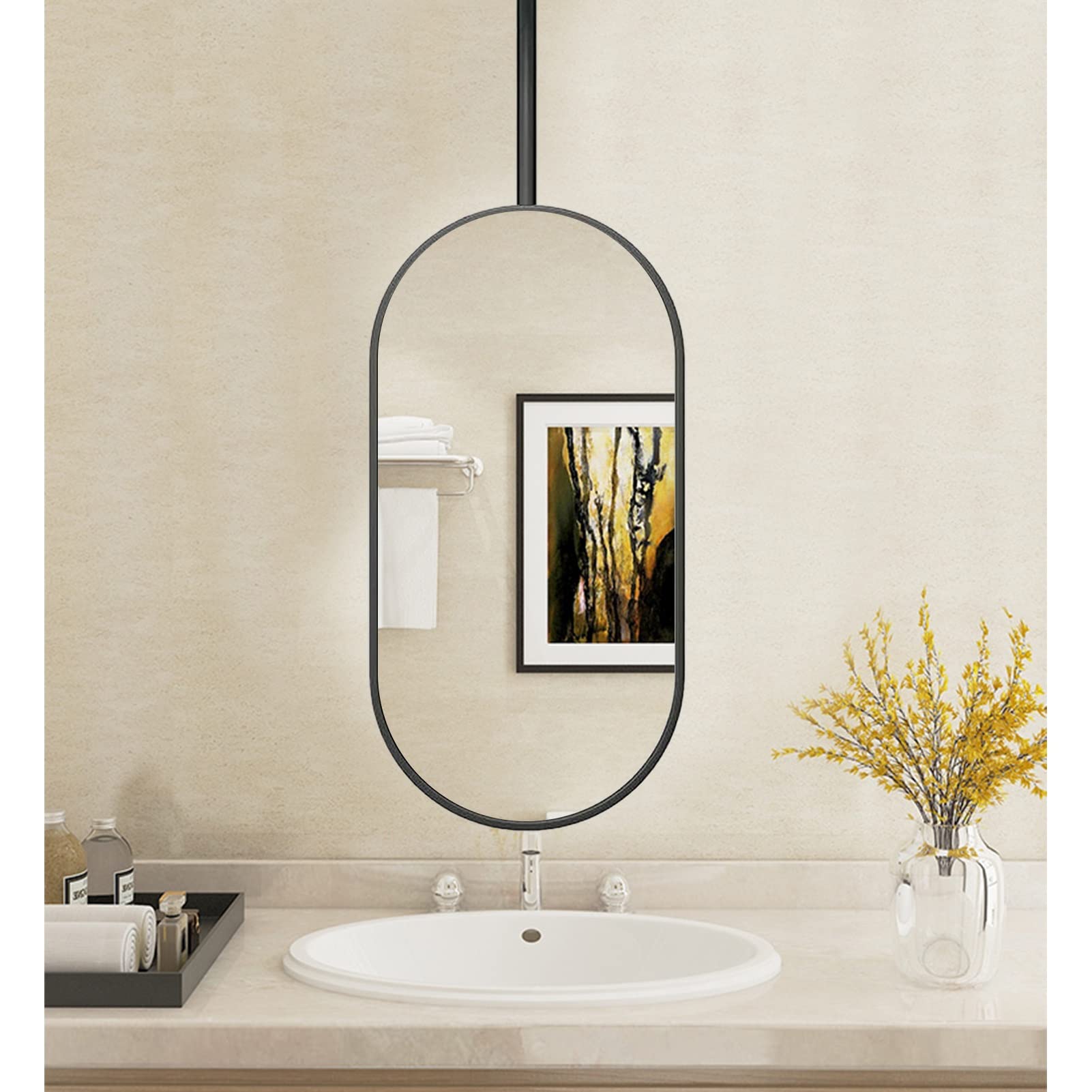 Glazen Moderne Ovale Hangende Plafond spiegels kopen? ✔️ Tot 25% korting