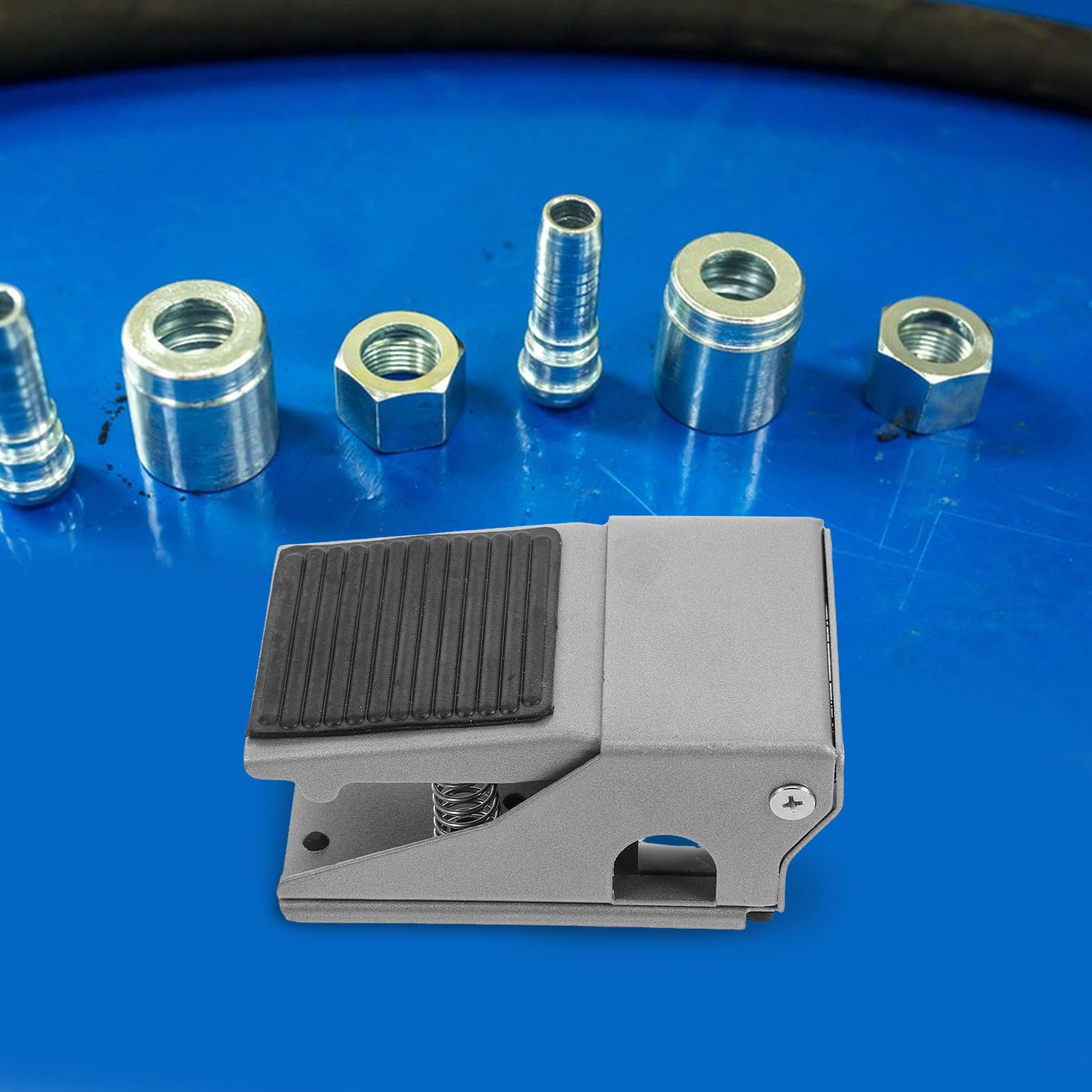 Luxshiny Fußpedalventil Pneumatisches Fußpedal Luftventil für Fußbetätigung Geeignet für Industrielle Maschinen und Zylindersteuerung