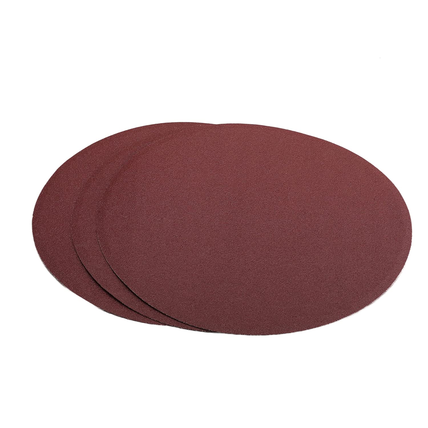 Utoolmart 10" 250mm Diameter 100 Grit Self Stick Adhesive Back Aluminum Oxide Sandpaper for Random Orbit Sander Wood Metal Auto Dry Polishing 5pcs