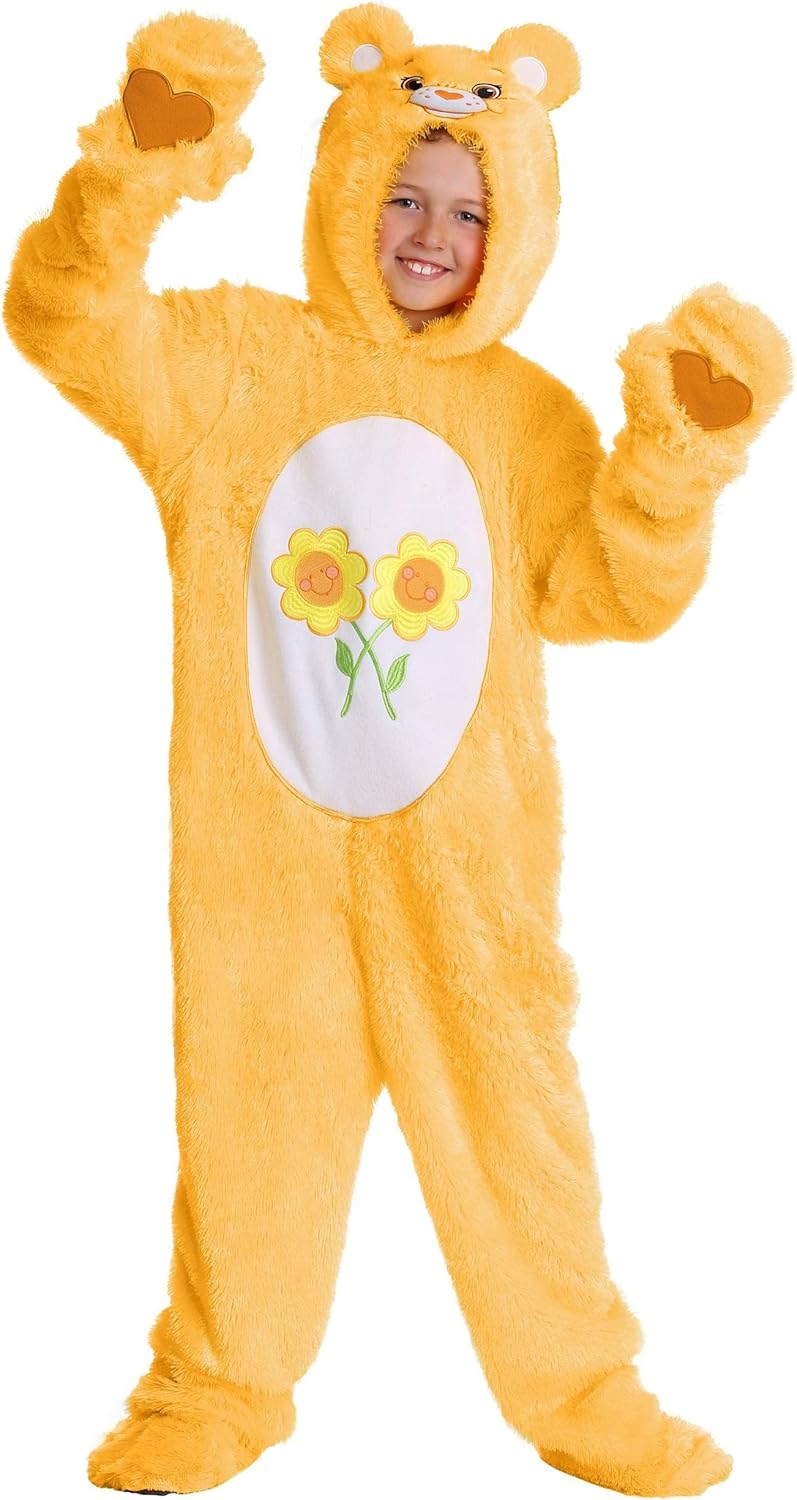 Care Bears Friend Bear Costume for Kids, Yellow Jumpsuit, Cozy One-Piece for Halloween & Dress-Up Parties