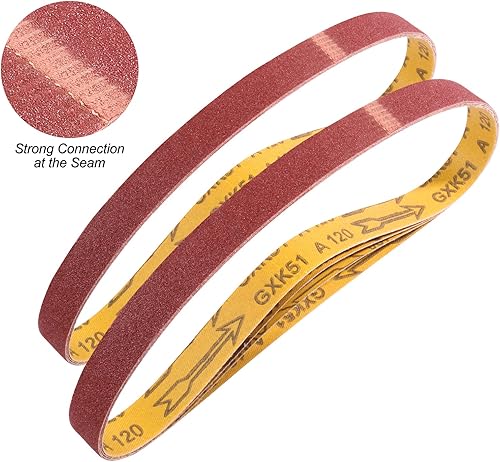 Miniatura 5 de S SATC Bandas de lijado de 1 cinta de lijado de 30 pulgadas, banda de lijadora, papel de lijadora (4 de cada uno de 60, 80, 120, 150, 240, 400