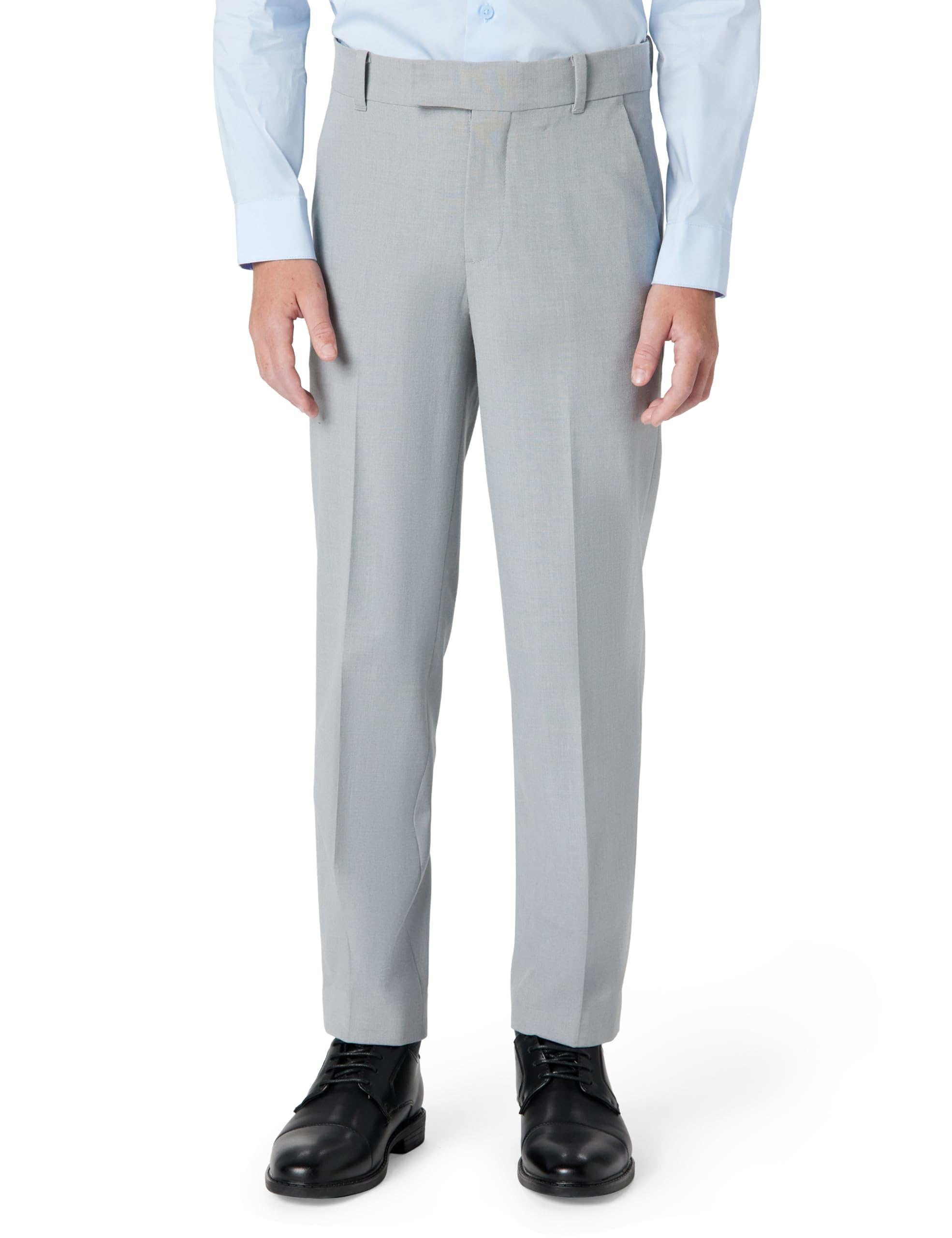 Boys Flat-Front Bi-Stretch Dress Pant, Straight Leg Fit, Belt Loops & Front Pockets