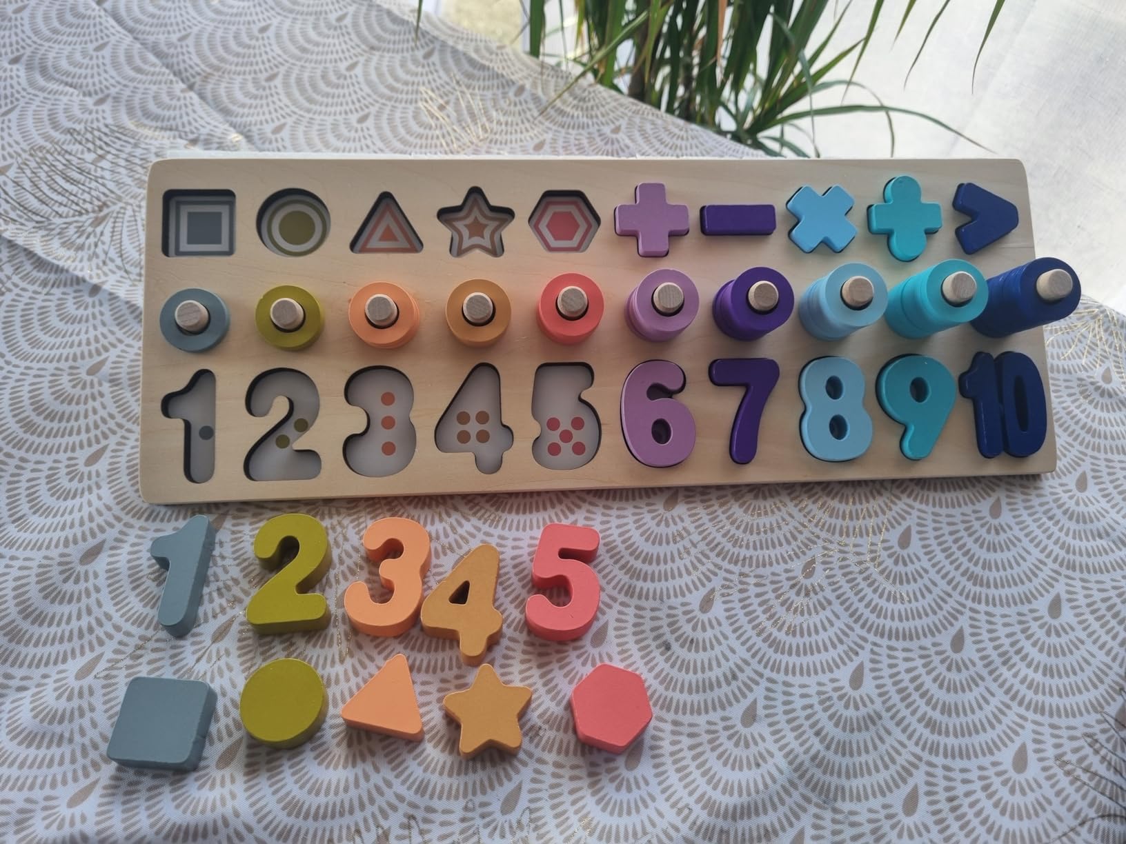 1 Ensemble De Doigt En Feutre Avec Chiffres Fait à La Main Montessori, Comptage Mathématique