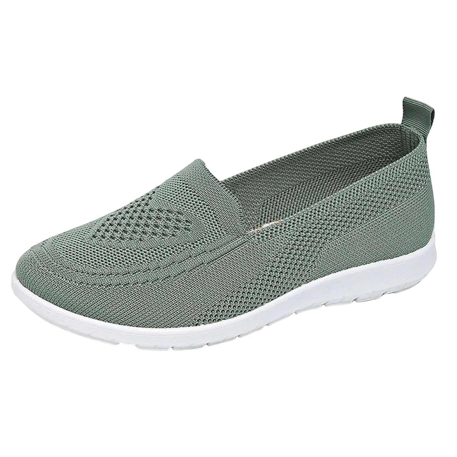 Women's Mesh Walking Shoes Summer Breathable Soft Arch Support Walking Anti-Skid Sports Shoes