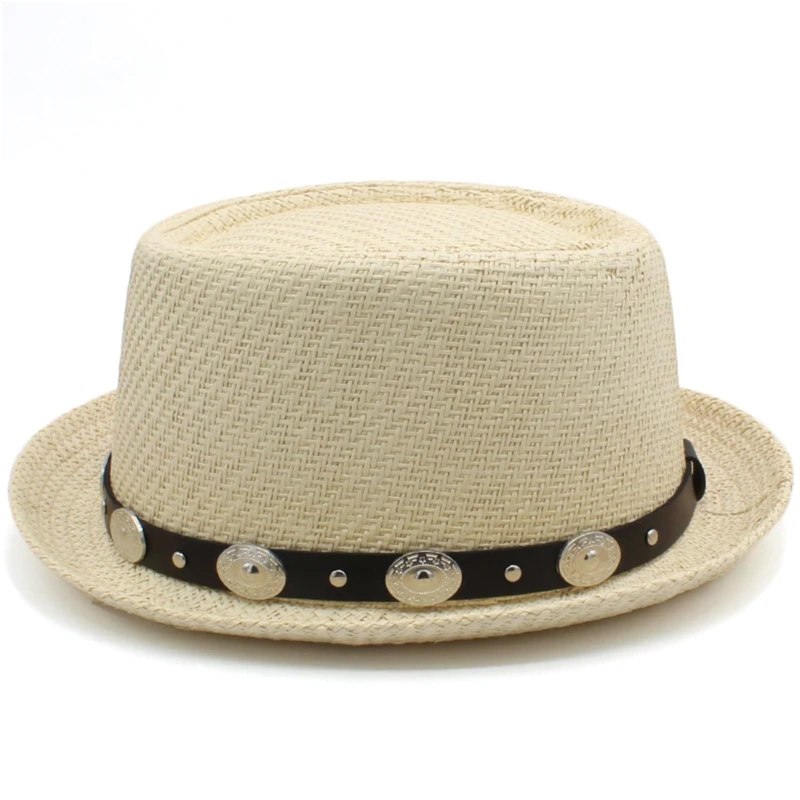 Sombrero Pork Pie Sombreros de Paja Estilo Cerdo for Hombre y Mujer, Sombreros Verano for el Sol, Gorras Marinero, Sombrero Fedora Playa, Trilby, for Viajes al Aire Libre Hombre