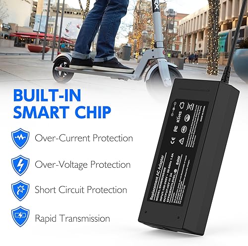 Miniatura 3 de Adaptador de corriente de 42V 2A para cargadores de scooter de lima, conector en línea de 3 clavijas para mod de bolsillo de 36V, batería de litio