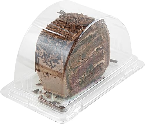 Miniatura 11 de Restaurantware - Cajas de pastel de 13 onzas, 100 contenedores desechables de rollo suizo para tartas - con tapas, semicírculos, recipientes de