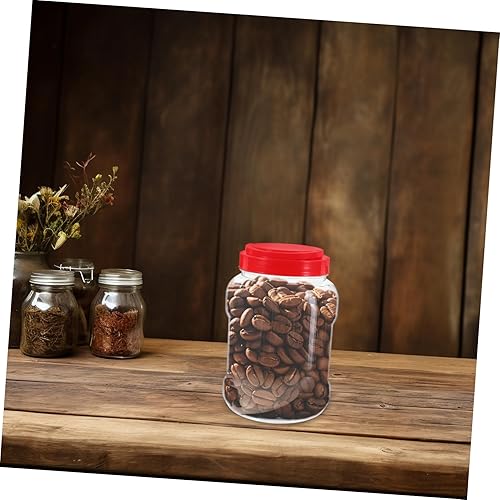 Miniatura 7 de Hemoton 2 tarros herméticos de almacenamiento de plástico para organización de cocina, recipientes de alimentos transparentes, tapa sellada para té