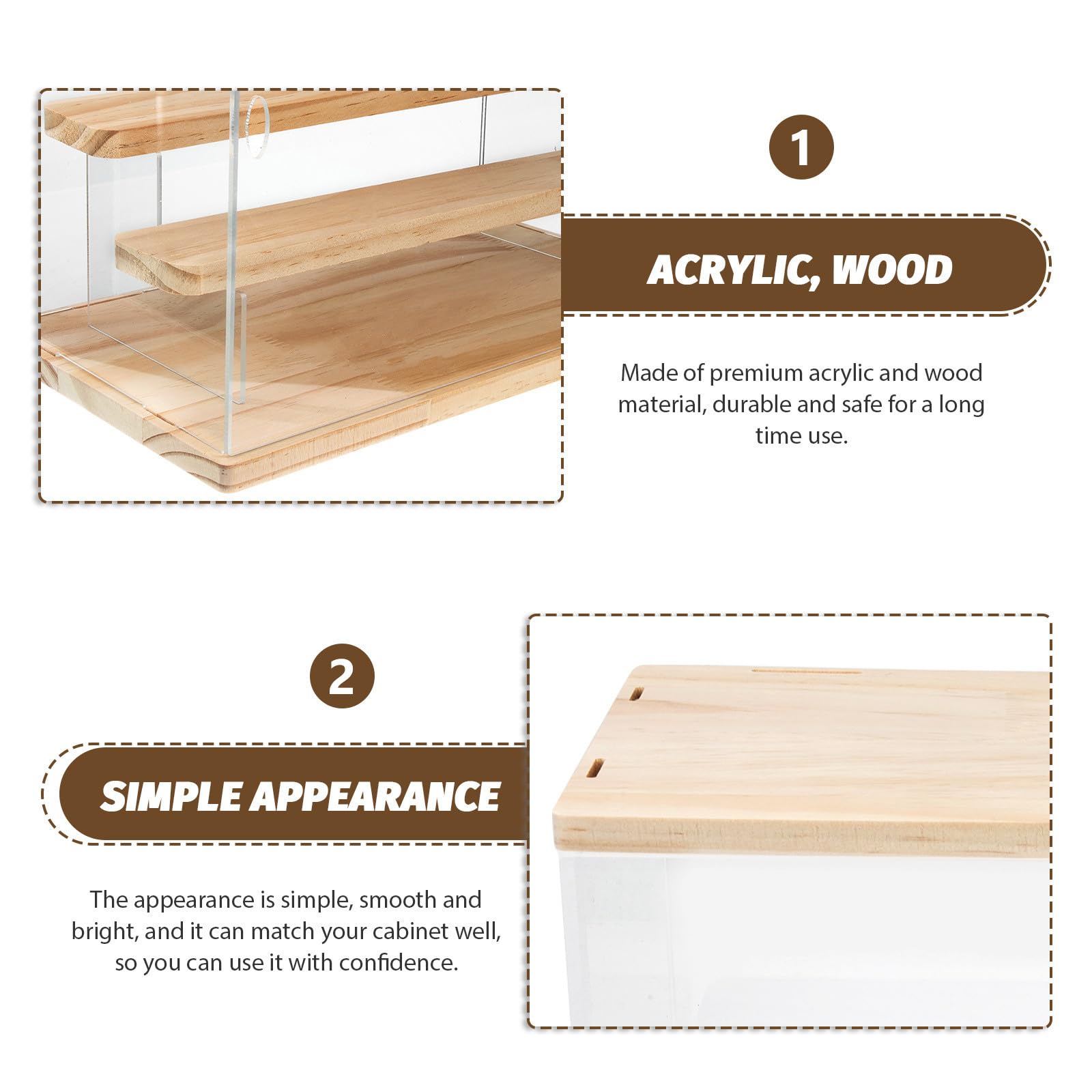 Vitrina Coleccionable de Acrílico 3 Capas y Gran Capacidad, Caja Expositora para Figuras y Muñecos de Juguete, Diseño Simple y Transparente para Decoración