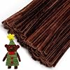 Tiehuoxia 200 PCS Pipe Cleaners Craft, Brown Chenille Stems for Crafts, Craft Supplies for Arts, Crafts, DIY and Decorations