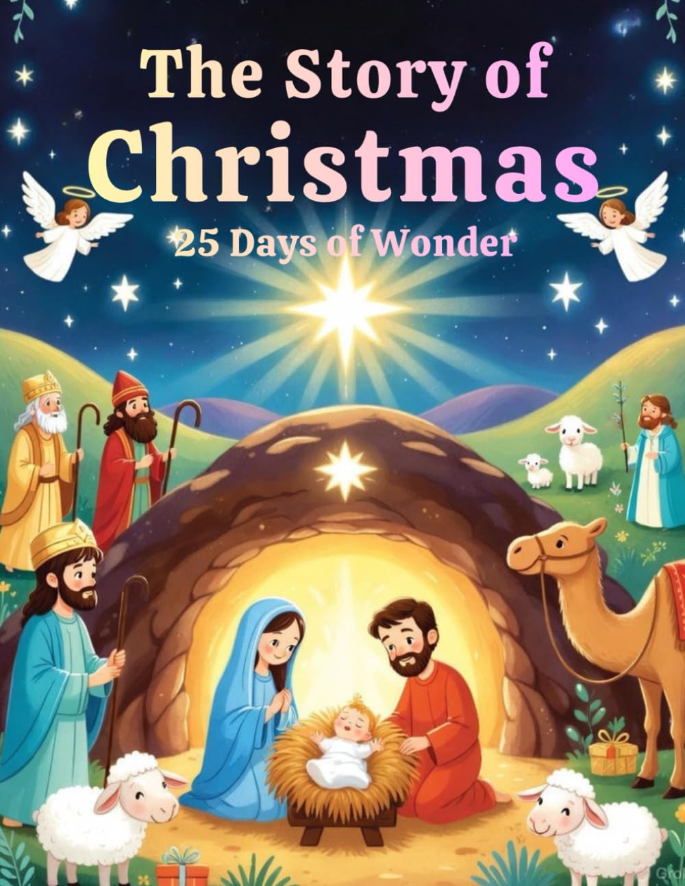 The Story of Christmas - 25 Days Of Wonder: Christian Children Colouring and story book, Christian, Biblical theme, Nativity Story