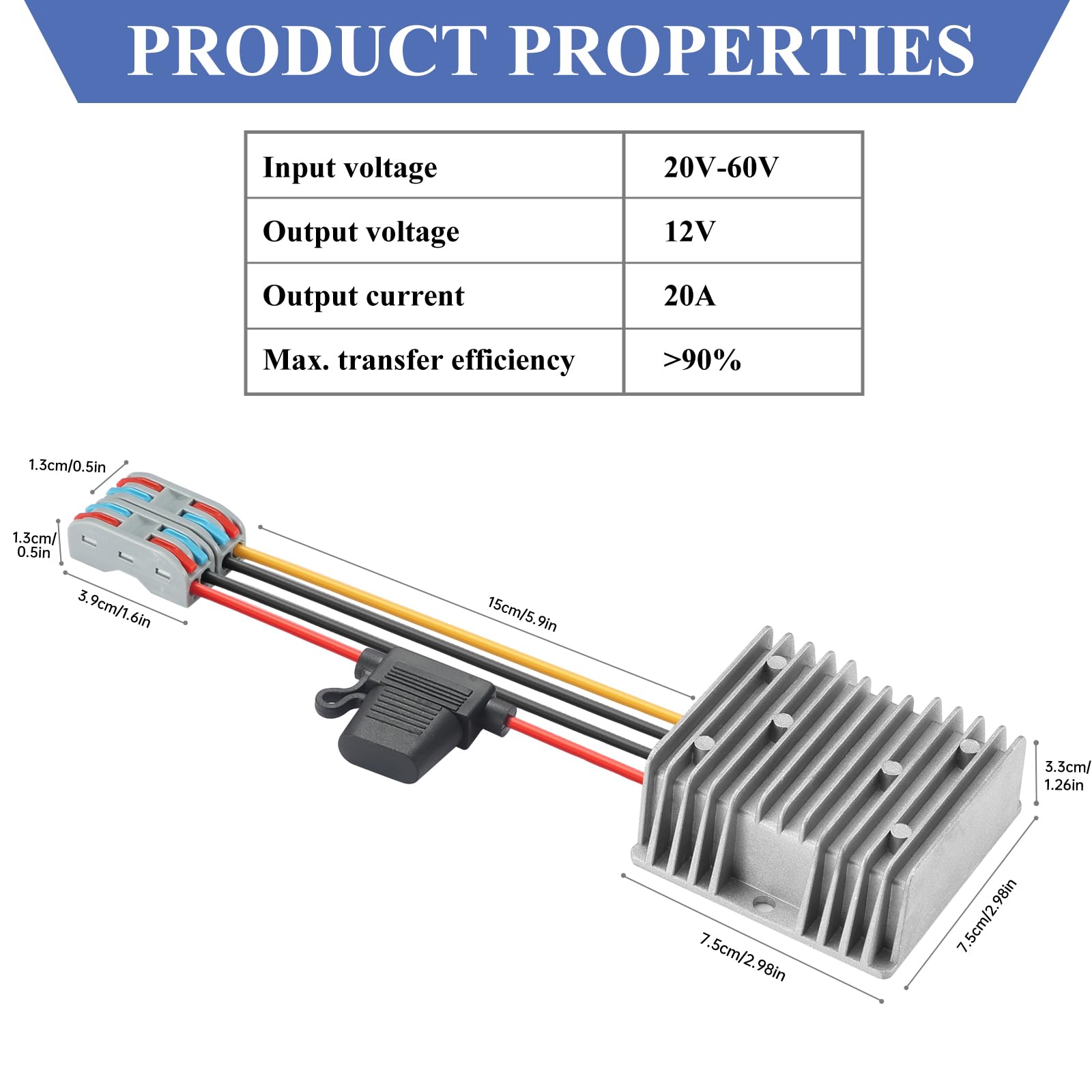 Amazon.com: YABOANG DC/DC Converter Buck 20-60V to 12V,DC/DC Amazon.com: YABOANG DC/DC Converter Buck 20-60V to 12V,DC/DC