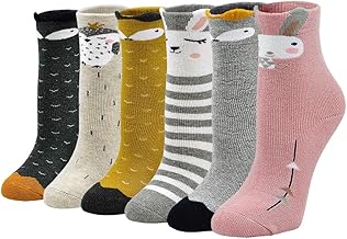 PUTUO Girls Winter Socks Warm Thermal Socks, Funny Socks Girl Children Cotton Socks Animal Socks, 2-11 Years, 5/6 Pairs
