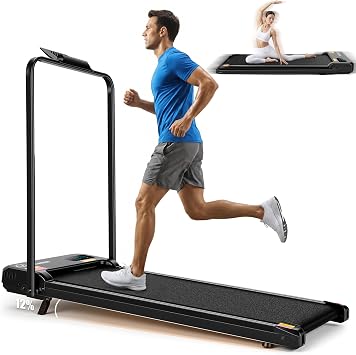 ANCHEER Walking Pad with Incline - Under Desk Treadmill with Handle Bar