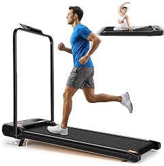 ANCHEER Walking Vibration Pad with 12 Incline Handles 6 in 1 Foldable Under Desk Treadmill 350LBS Capacity 2S