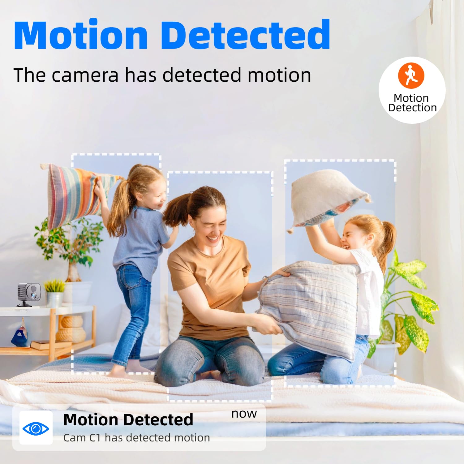 Upgraded Mini Camera 30-Day Battery Life, Wireless Hidden Camera 1080P HD with AI Motion Detection, Auto Night Vision, WiFi Pet, Baby Monitor, Nanny Cam for Home Office Security , Free cloud storage — view 6