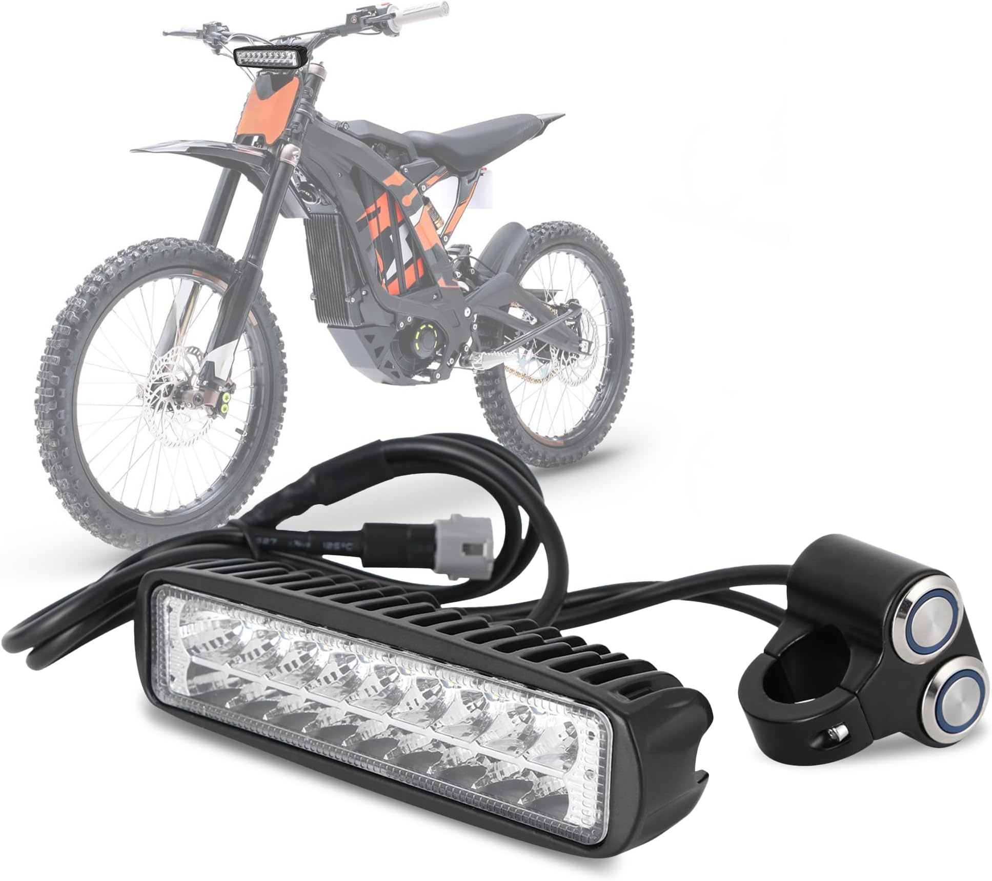 Sur Ron Front Headlight,Surron wide Front Light with Control Switch Corrosion-Resistant Headlamp for Electric Bike Light Bee/Surron/Sur-Ron/Sur Ron X/Sur Ron S/X160/X260