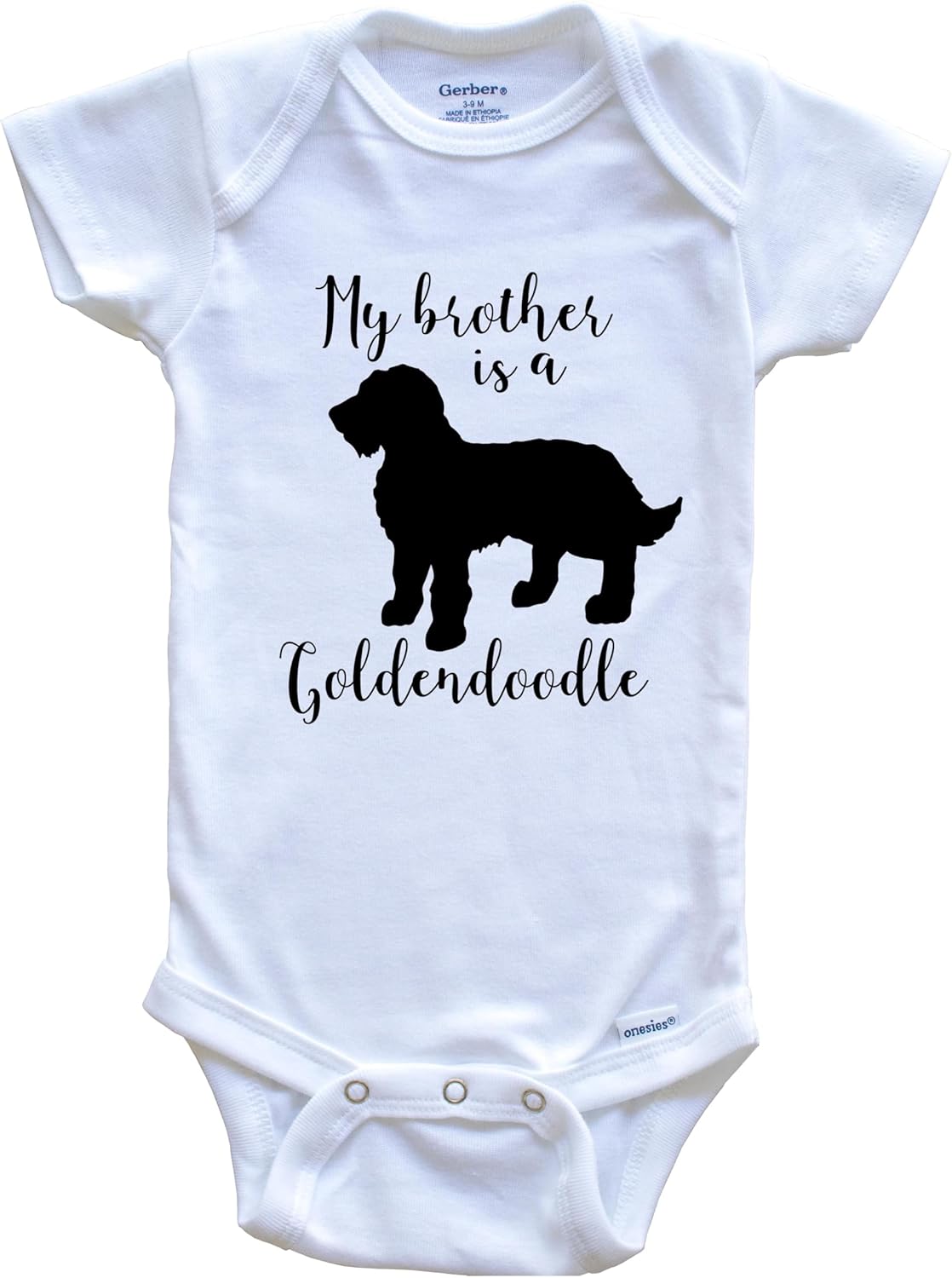 My Brother is A Goldendoodle Cute Dog Baby Bodysuit - Goldendoodle One Piece Baby Bodysuit