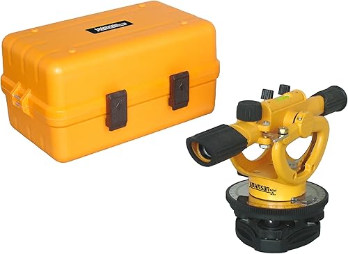 Johnson Level Tool 40-6912 22X Builders Sistema de nivel de tránsito naranja 1 kit Johnson Level Tool 40-6912 22X Builders Sistema de nivel de tránsito naranja 1 kit