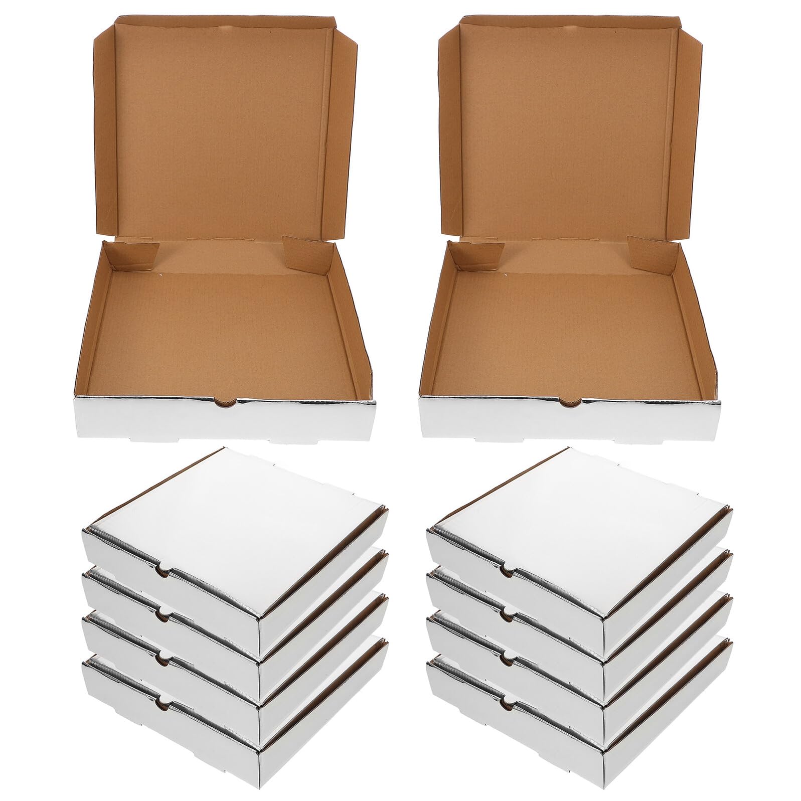 10 Cajas de Pizza de Papel Grueso para Llevar, Fáciles de Transportar, Cajas de Envío para Panaderías y Restaurantes