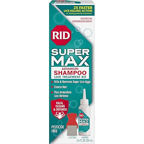 Super Max Advanced Shampoo for Crab Lice Treatment and Nit Removal