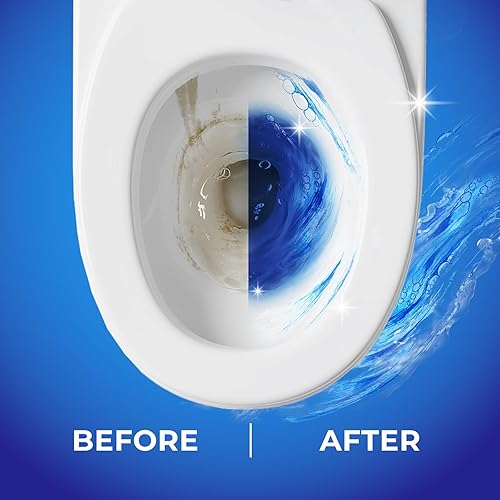 Miniatura 4 de Infiniti Clean Limpiador de inodoros Blue Active Rim Hanger  Aroma oceánico, 2 × 1.8 oz (50g), dura hasta 2 meses, limpia y desodoriza con cada