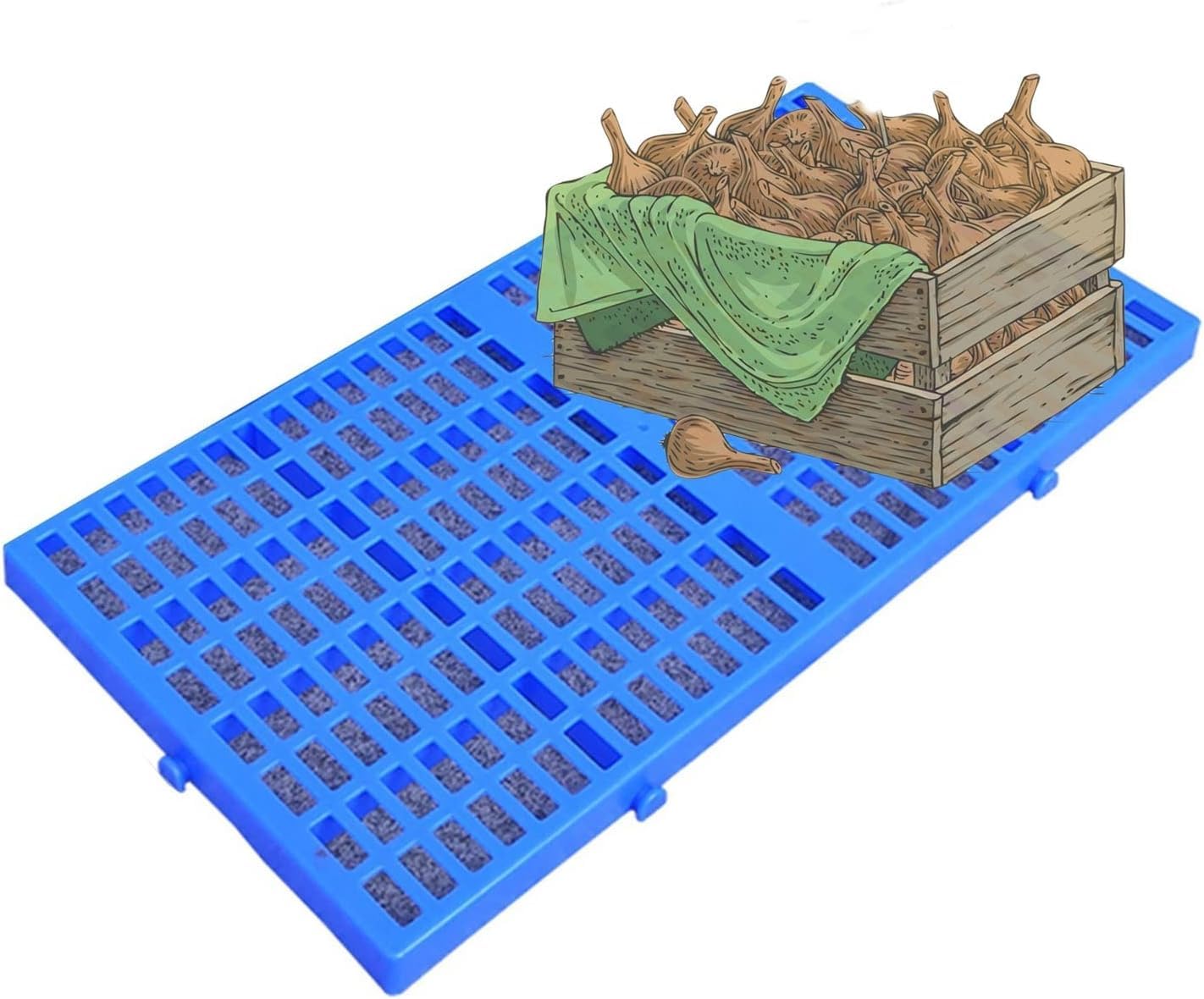Pallet in plastica Pallet in plastica, griglia for magazzino, scaffalature antiscivolo for esterni e interni, facile accatastamento, pallet in plastica for la suddivisione del carico for cucine