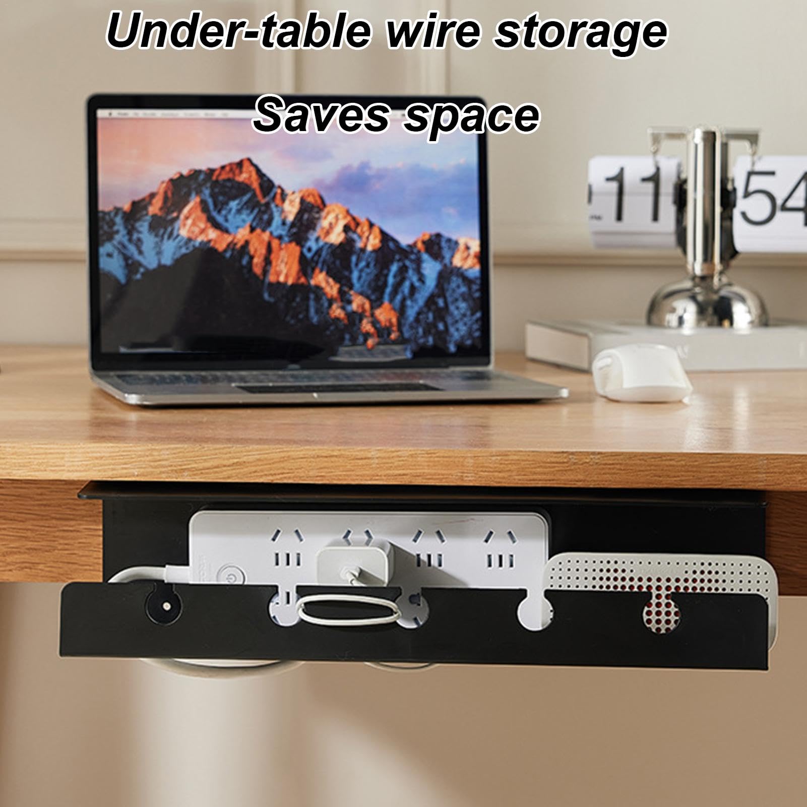 Mensola Sottoscrivania Per Computer – Staffa Regolabile 10,7-20,3 Cm, Acciaio, Portata 12 Kg, Per Dormitorio E Ufficio