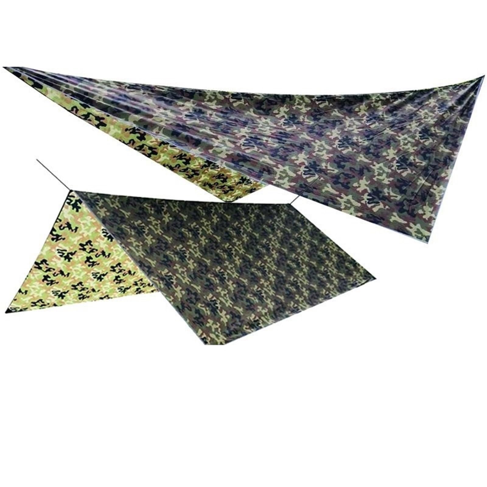 Teli per Tende da Campeggio Multi Size Tende a baldacchino Tarp Outdoor Impermeabile Telo da Campeggio Baldacchino da Giardino Parasole Telo Antipioggia Riparo Mat(300x300cm)