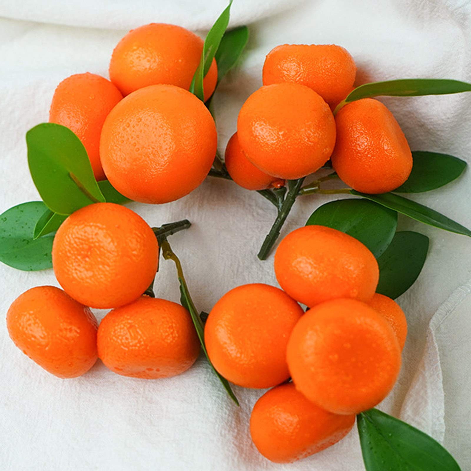 Sardfxul 43Pieces Small Orange Artificial Faux Fruit Very Realistic Kitchen  Cabinet Decor 