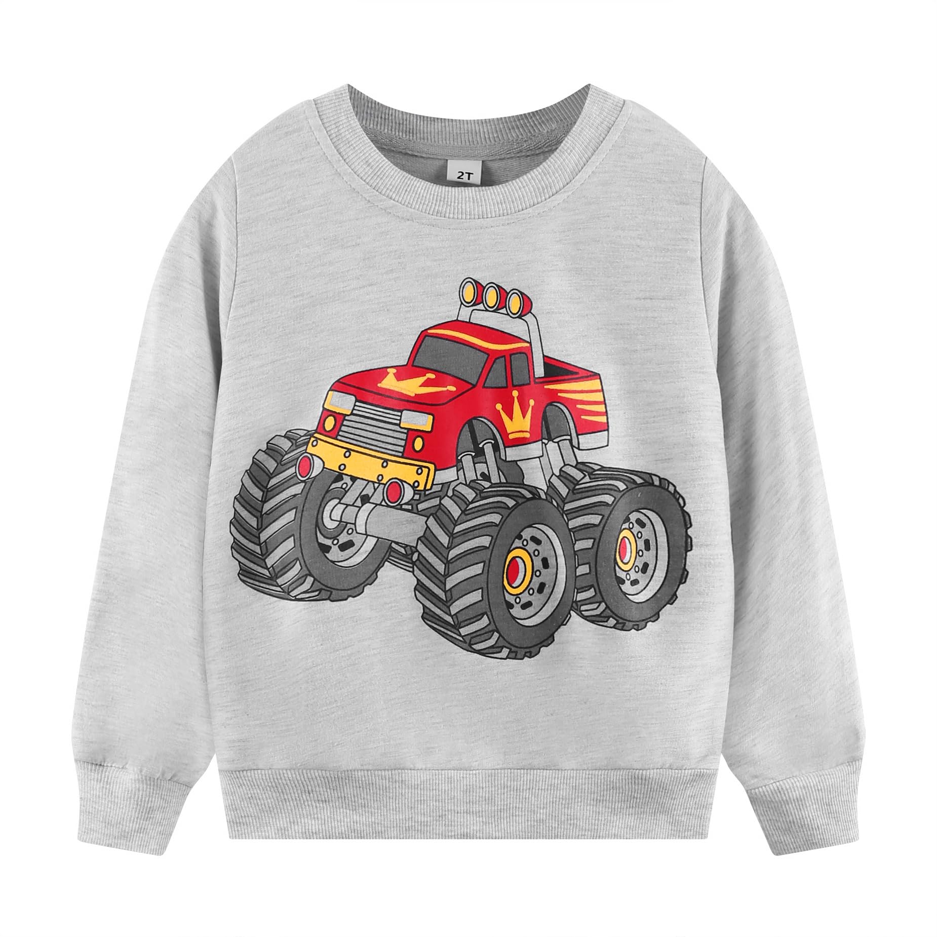Popshion Toddler Boys Sweatshirt Cotton Lightweight Kids Winter Warm Sweater Crewneck Pullover Tops