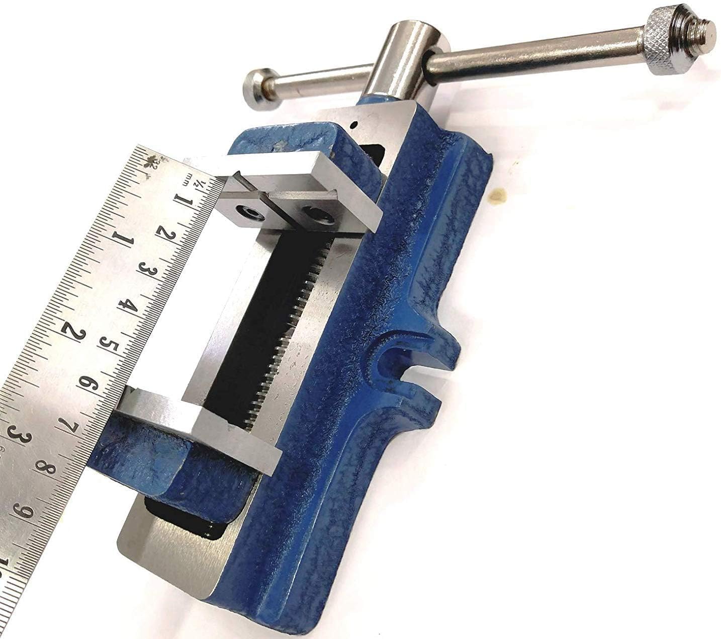 Frezowanie 125 mm x 100 mm stała podstawa prowadnica pionowa i imadło samocentrujące 50 mm