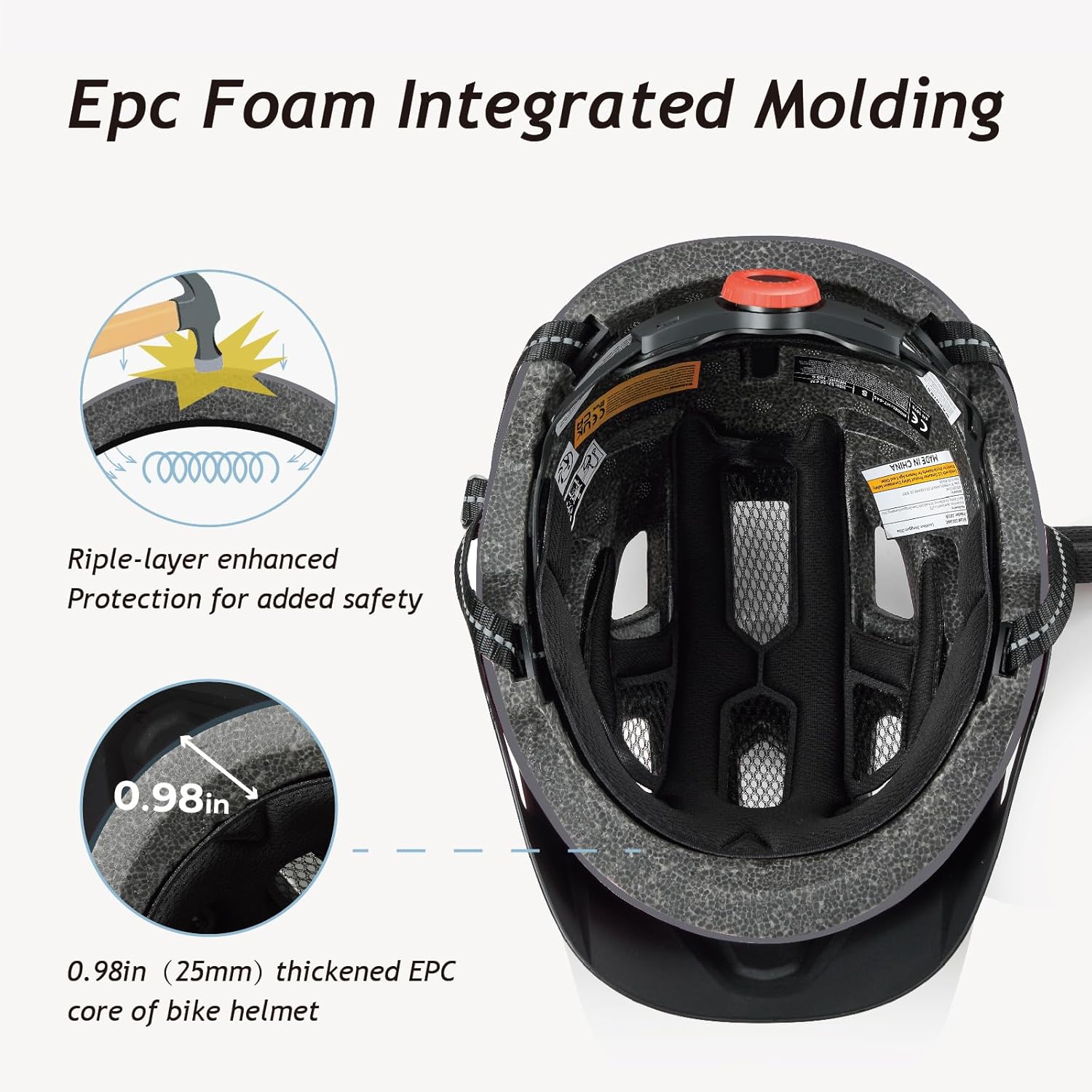 newyoo Toddler Bike Helmet,Adjustable Dial Fit Boys&Girls Baby Bicycle Helmet,Kids Bike Helmet for Toddlers 3-5-8-14,Sun Visor,and 14 Vents for Multi-Sport - Image 6