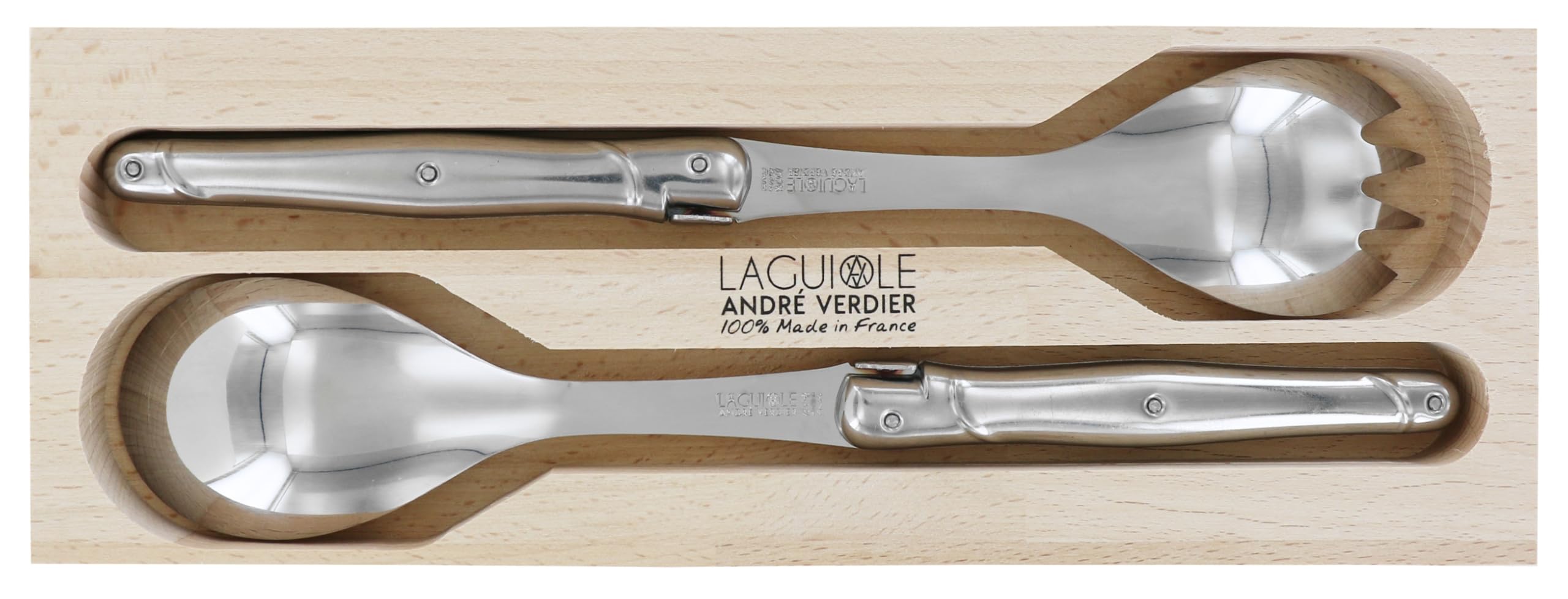 New Laguiole 2pc Salad Serving Set in Tray (Stainless Steel)