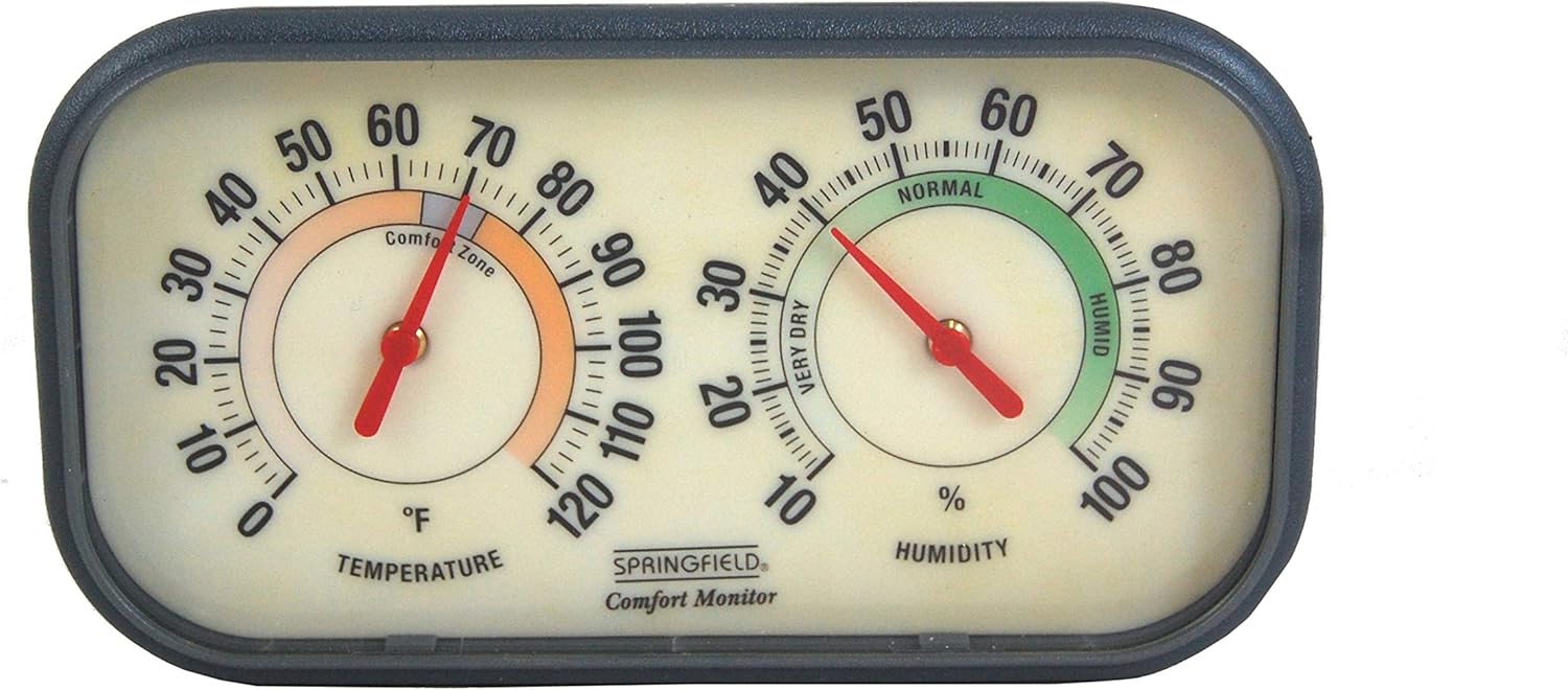 Springfield Thermometer with Humidity Meter Indoor