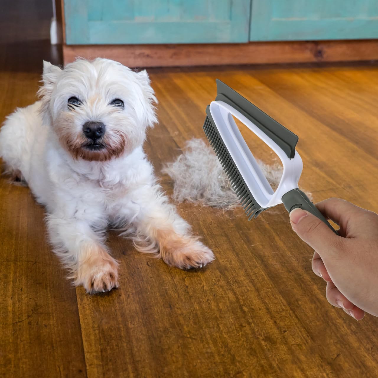 Beavorty 1 Set Pet Cleaning Broom Dog Hair Broom Whisk Broom Cleaning Brush Pet Cleaning Accessories Dust Pan and Brush Heavy Duty Paw Kit Multi-Functional Pet Hair Remover Pet Supplies 3