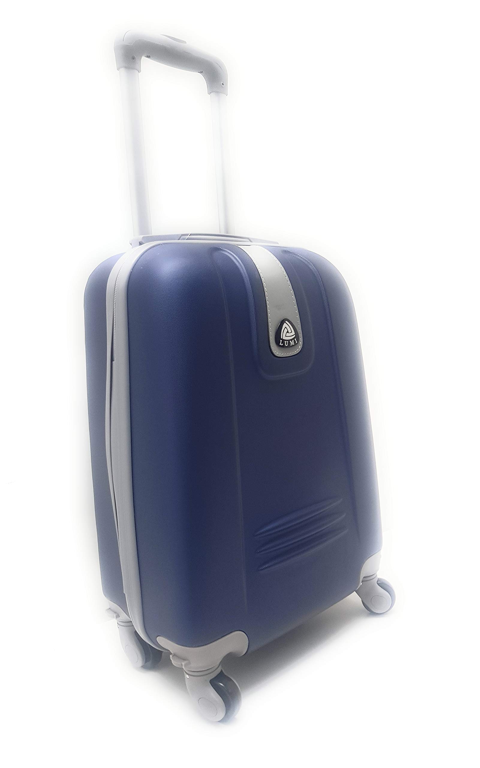 TROLLEY LUMI-ORMI IDONEO RYANAIR ABS RIGIDO 4 RUOTE Cm.52x37x19 Bagaglio a mano da cabina (BLU)
