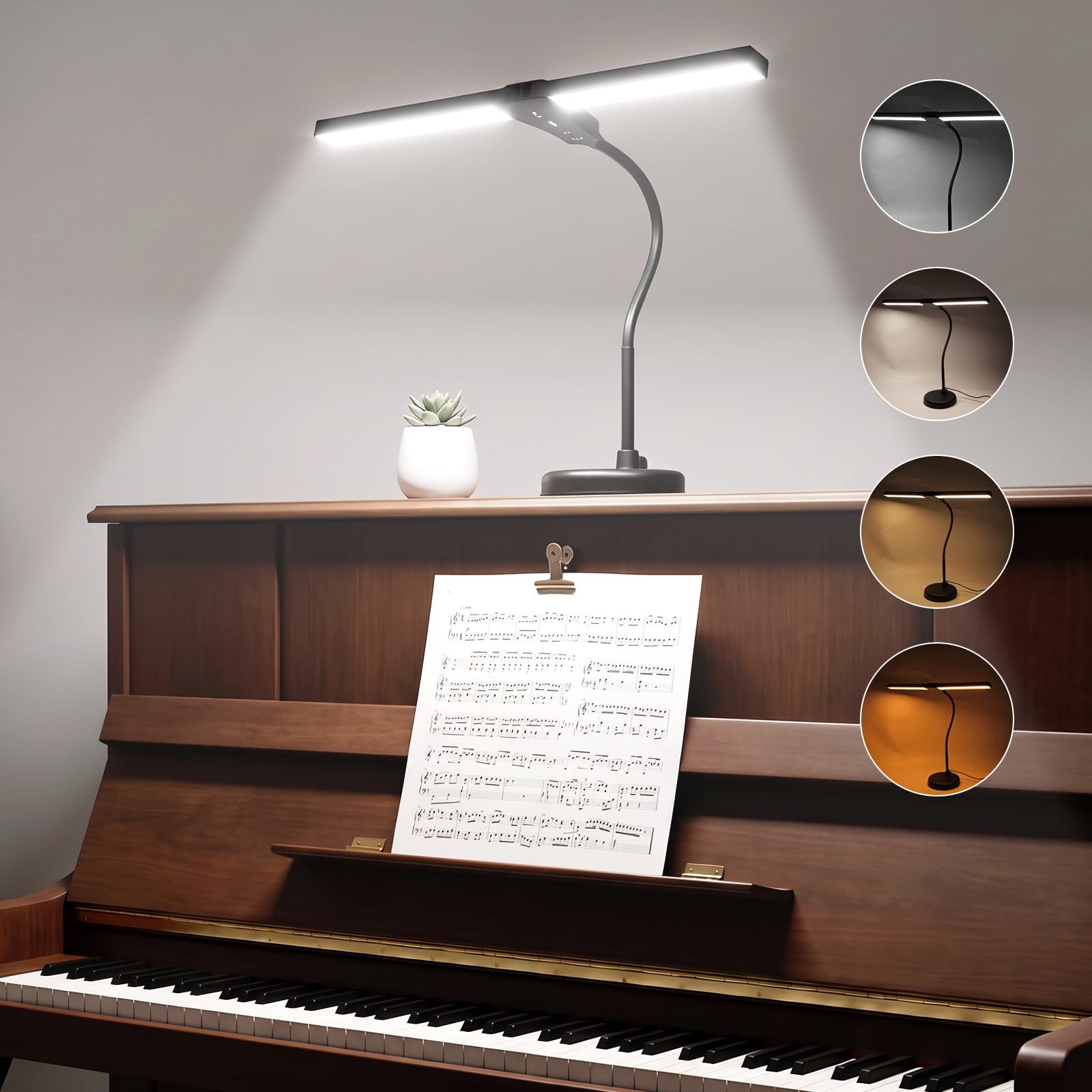 Klarlight Lámpara Piano - Lámpara LED pianos verticales/de cola/digitales